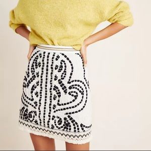 Maeve Carys Embroidered Mini Skirt from Anthropologie